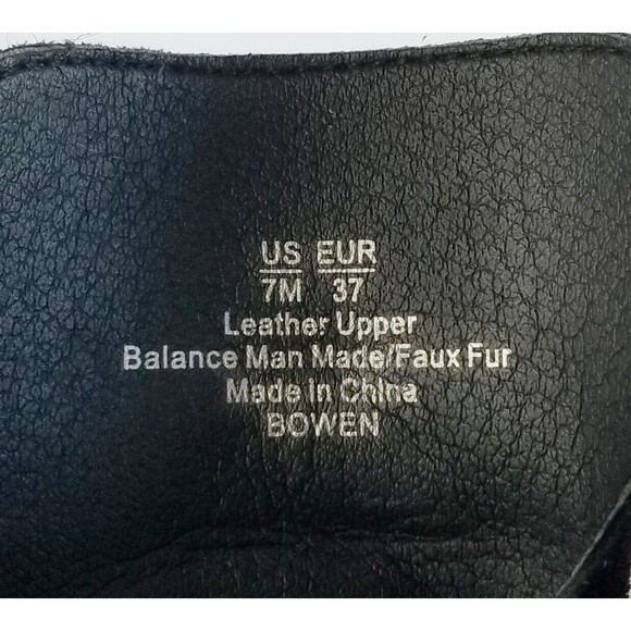 SAM EDELMAN Women's Black Suede Bowen Fashion Boots Sz 7 37 Dk Red Faux Fur Cuff - Picture 10 of 14